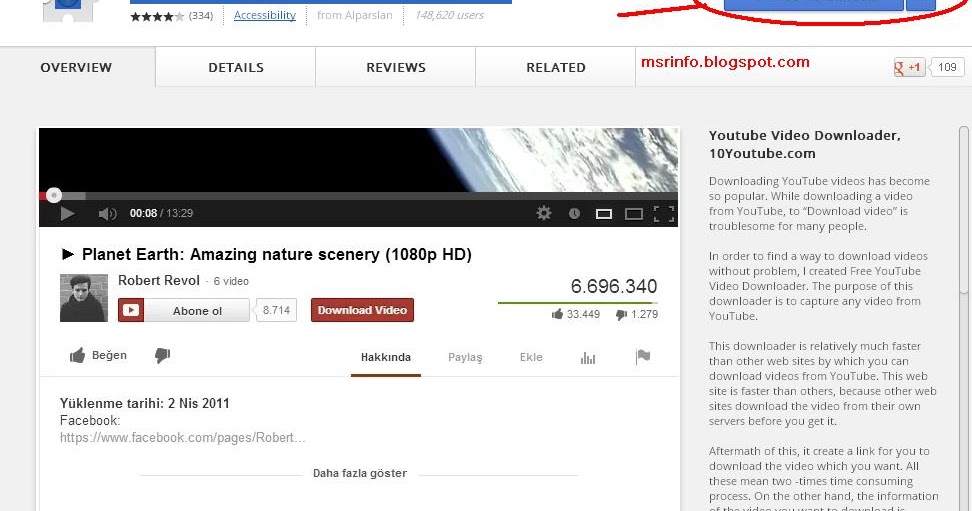 Youtube Video Downloader Google Chrome Extension MSR Info Blog