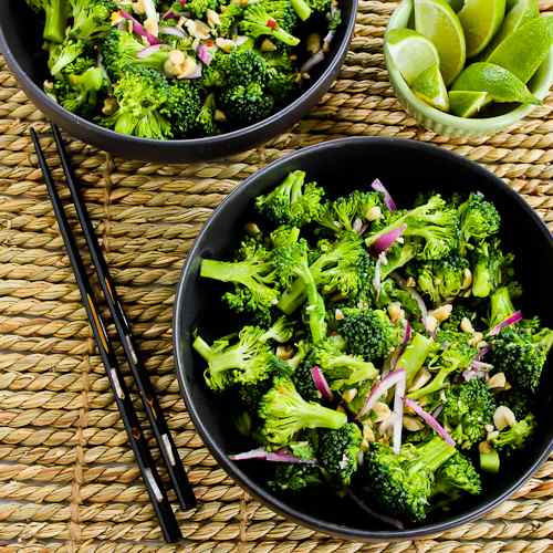 This ThaiFlavored Raw Broccoli Salad was an experiment that was a happy 