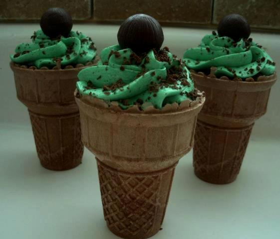 Mint Chocolate Chip Ice Cream Cone Cupcakes Mint Chocolate Chip Ice Cream Cone Cupcakes