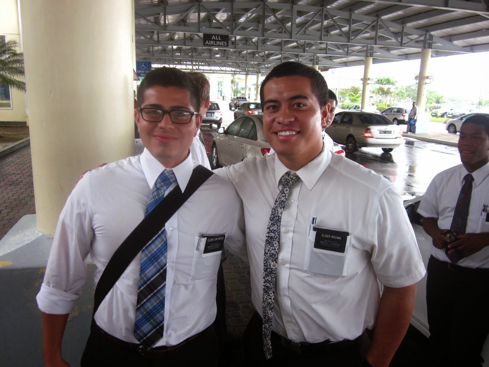 Dropping off the missionaries to the airport.