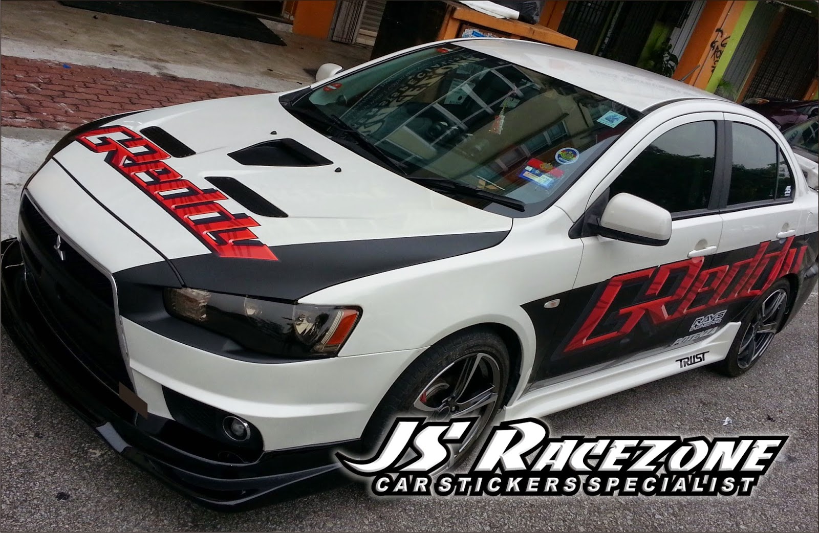 JSR Vehicle Wrap Mitsubishi Evo X Greddy Sticker