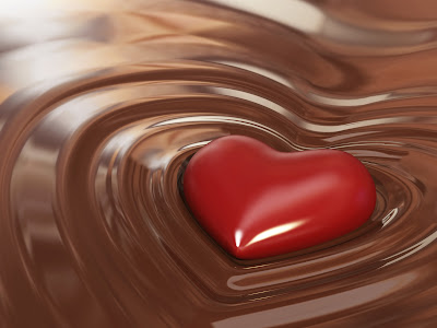 Melting Chocolate Love Wallpaper