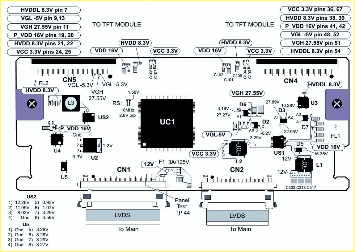 Electro Help  Lg 42lk520  U2013 Lcd Tv T-con Board
