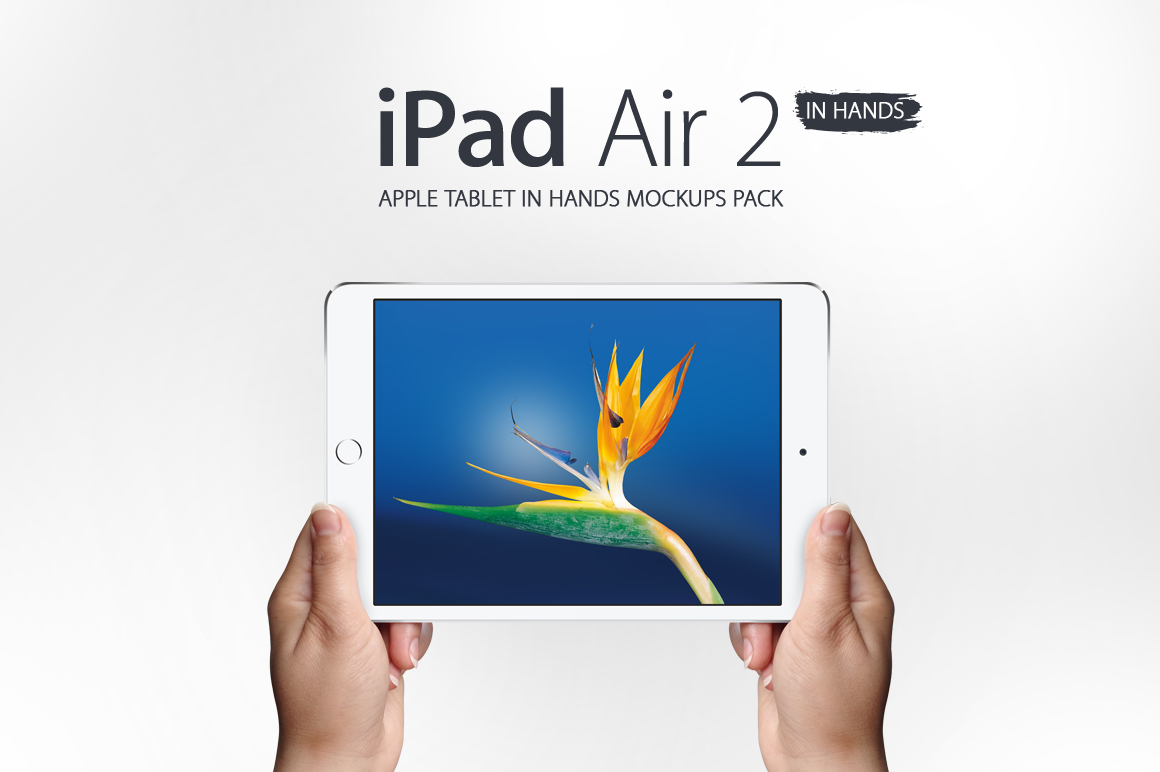 iPad Air 2 in Hands Mockups