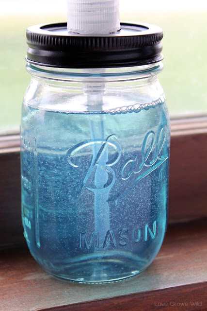 How to make your own Mason Jar Soap Dispensers - Awesome tutorial with lots of photos! at LoveGrowsWild.com #diy #masonjar