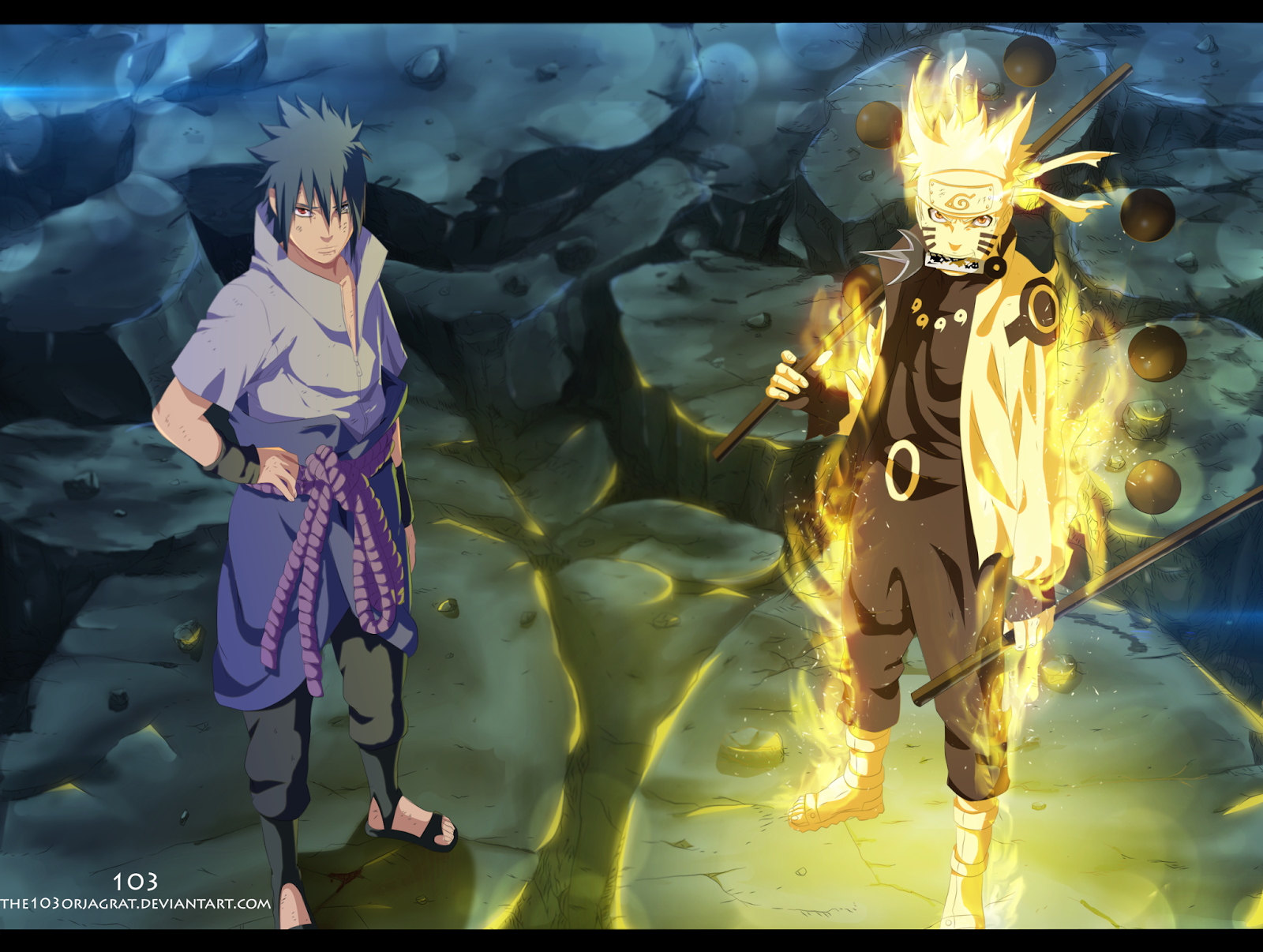 Gambar Foto Naruto Vs Sasuke Berubah Keren