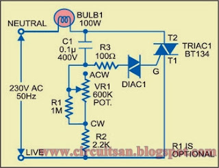 Light dimmer Circuit Diagram