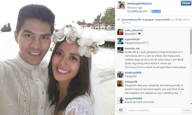 Bianca Gonzales and JC Intal in El Nido Palawan Wedding Photos Bianca Gonzales and JC Intal in El Nido Palawan Wedding Photos