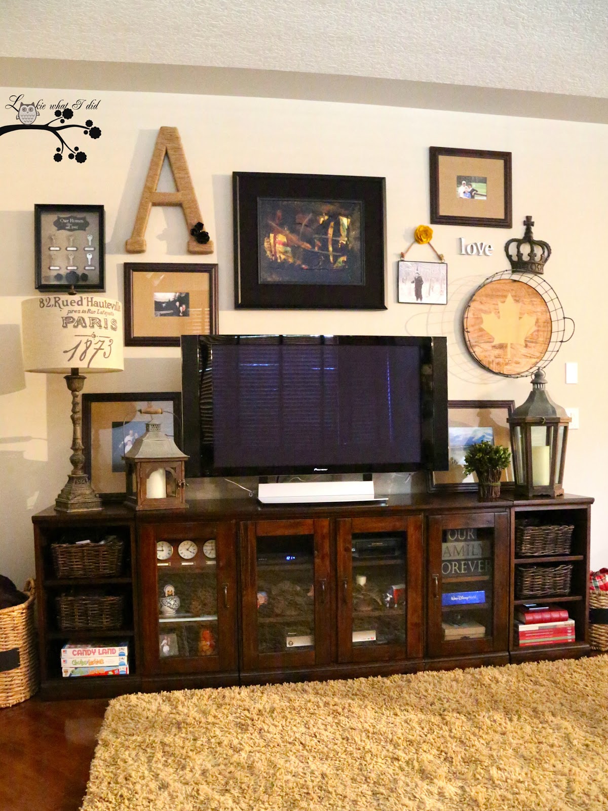 Lookie What I Did Picture Gallery Wall In Family Room