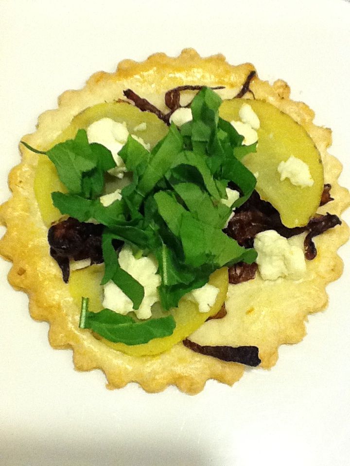 Silver Lake Farms Carmelized Onion, Potato and Goat Cheese Tarts