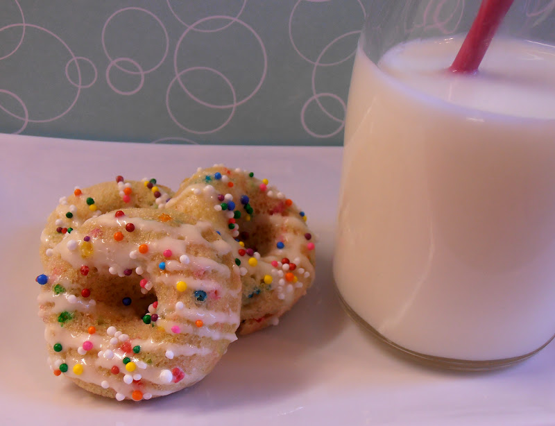 Mini Cake Batter Doughnuts The Baker