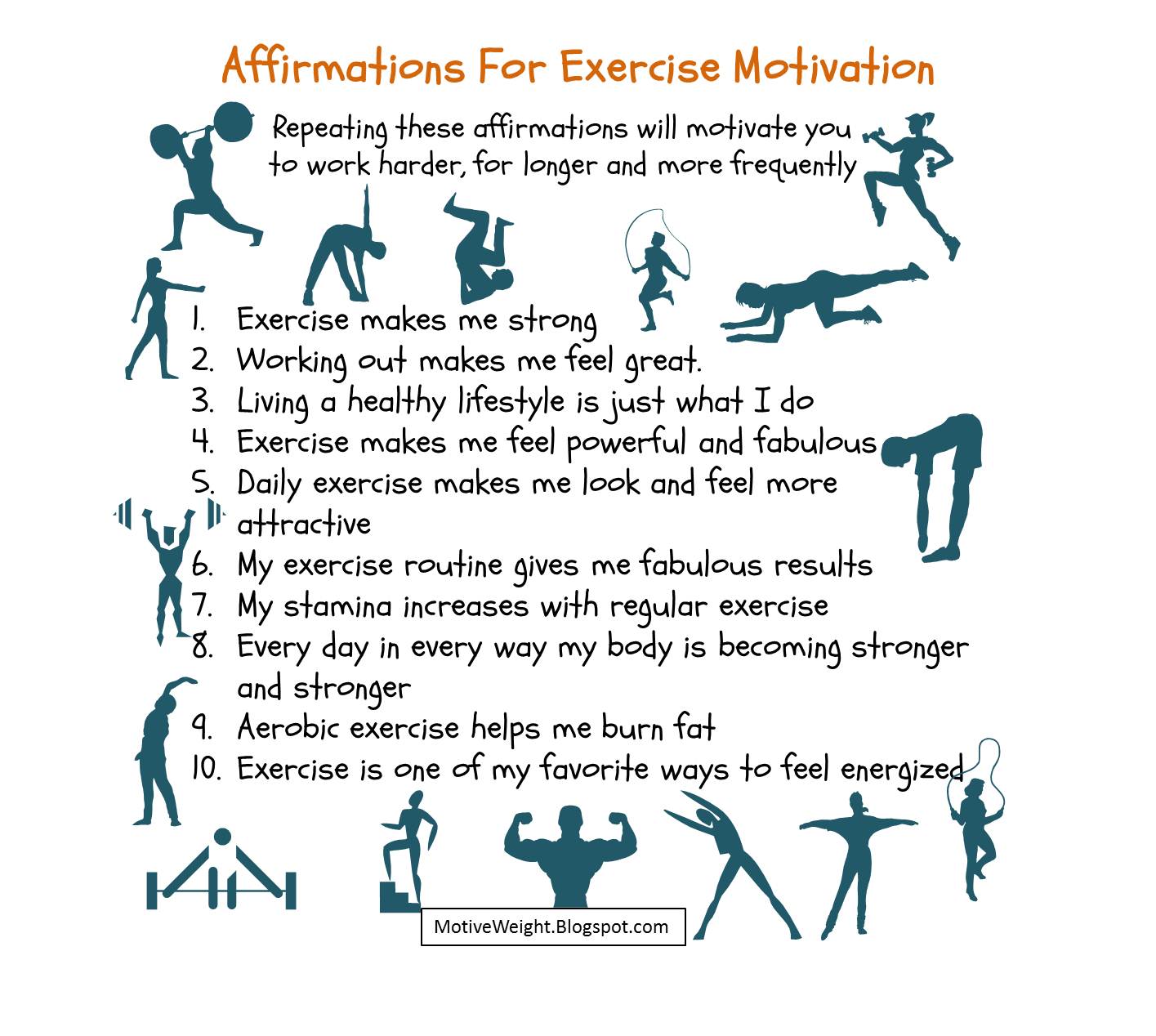 Simple Positive Workout Affirmations for push your ABS
