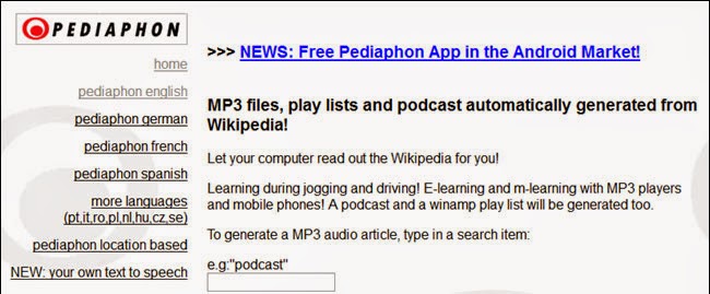 Cara Membuat MP3 Dari Artikel Wikipedia Cara Membuat MP3 Dari Artikel Wikipedia