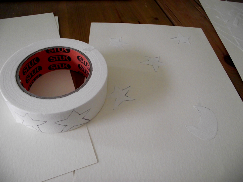 Crafty by Nurture Tutorial Masking Tape Watercolours