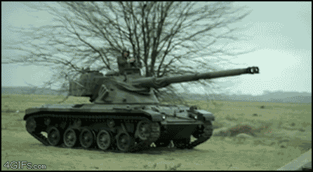 soldiers playing funny game with tanks