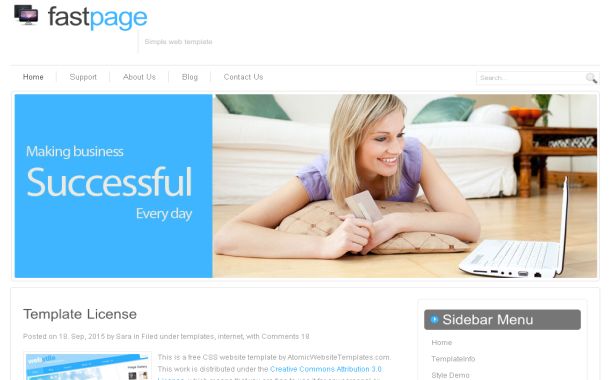 Free Blue Chrome Business CSS Website Template Free Blue Chrome Business CSS Website Template