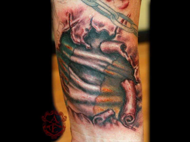 arrows and embers custom tattooing irish flag skin rip arrows and embers custom tattooing irish flag skin rip