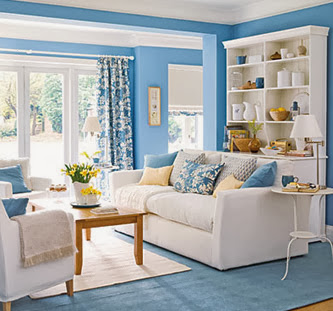 Decorar uma Sala em Azul