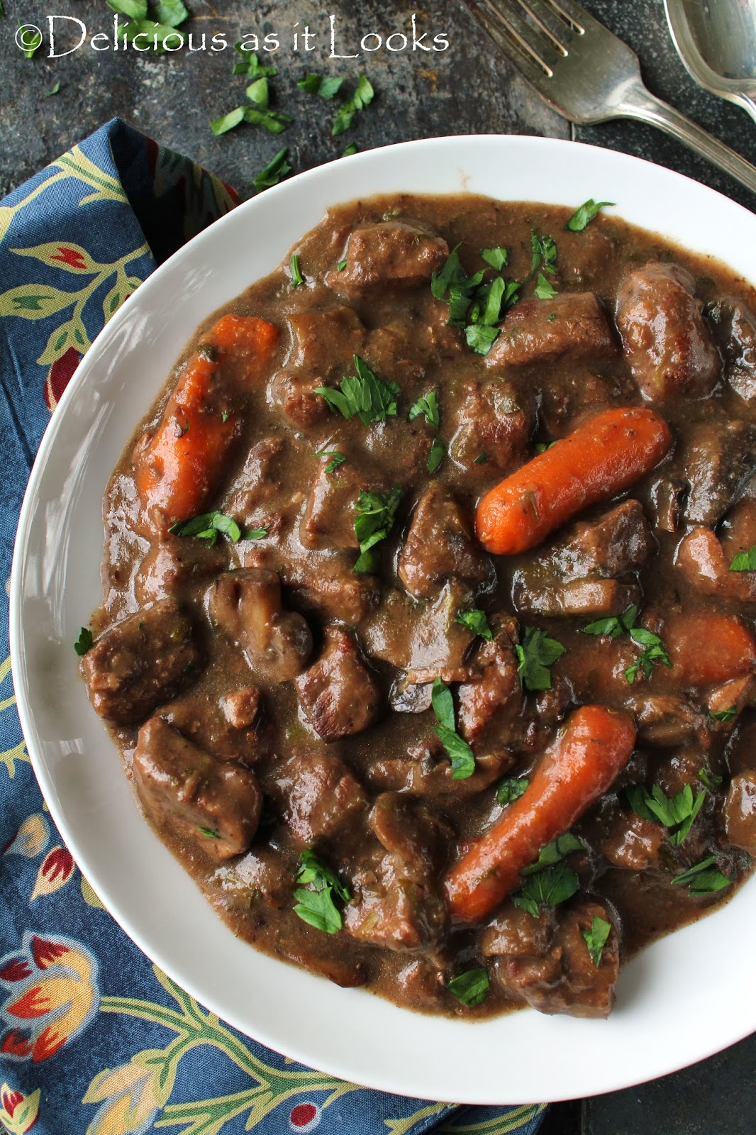 Delicious as it Looks Boeuf Bourguignon, S'il Vous Plait