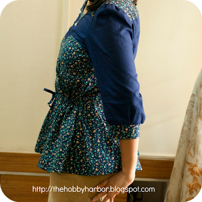 Blouse from burdastyle sewing book with sweetheart neckline