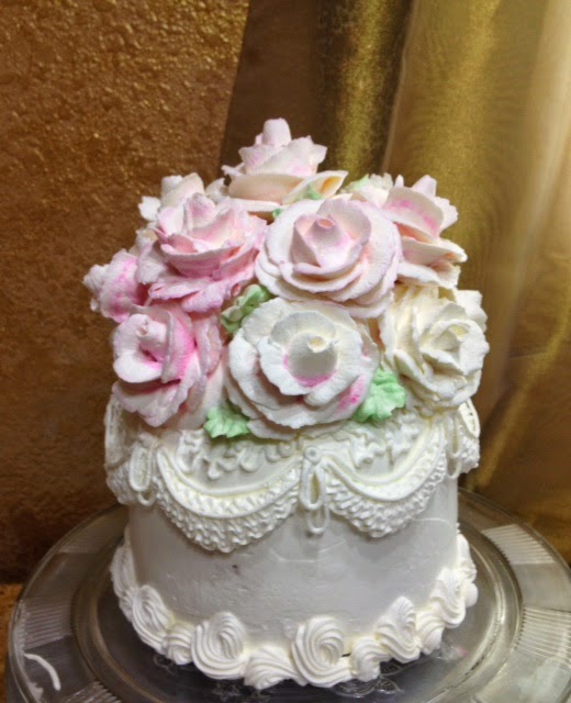 Frosted Art: Giant Buttercream Rose Wedding Cake Topper ...