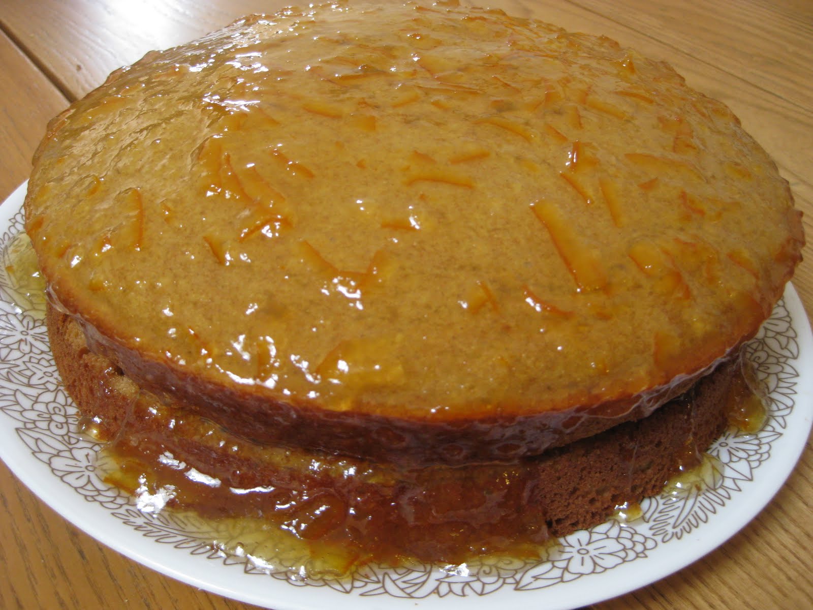 GO GO ZO sticky orange cake with marmalade glaze (for breakfast)
