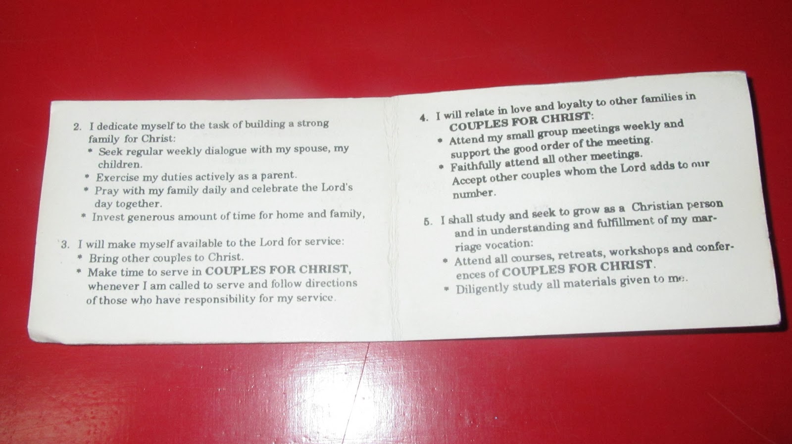 My Life As A Couples For Christ Covenant Orientation