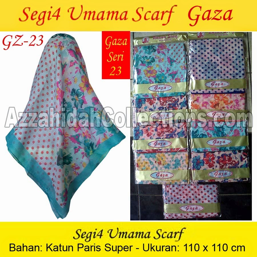 Segi Empat Umama Scarf Gaza - azzahidahcollections.com Segi Empat Umama Scarf Gaza - azzahidahcollections.com