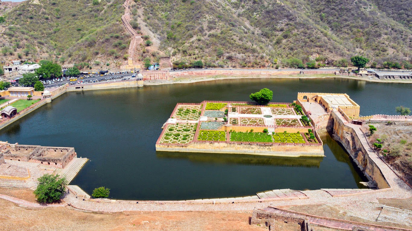 Kesar Kyari Garden at Maotha lake amer Jaipur garden in lake