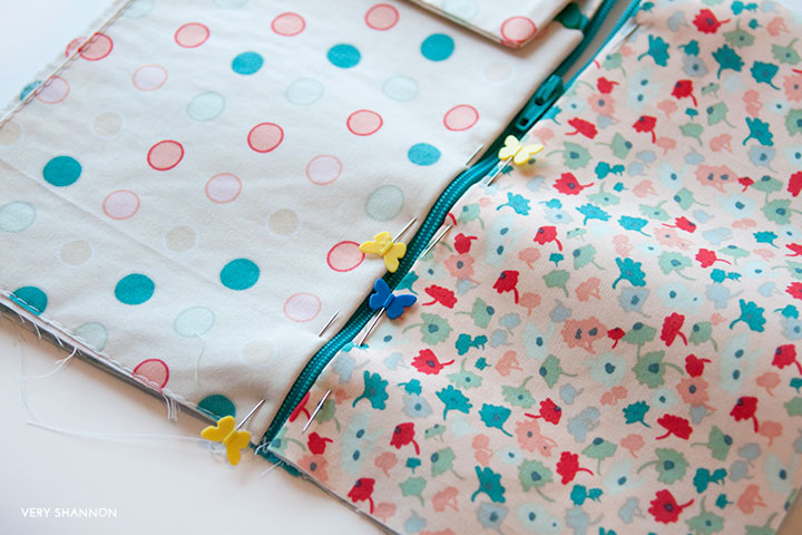Brigitte Needles & Notions Zippered Pouch Tutorial // VeryShannon.com