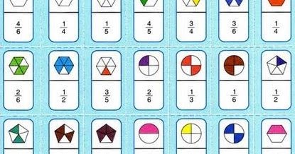 Jogo Educativo de Matemática e Pedagógico Dominó de Frações