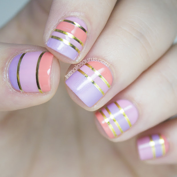sorbet stripes - nailasaurus