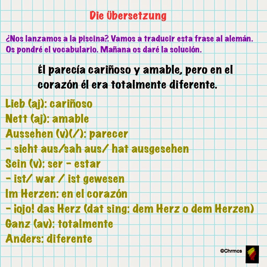 Ich bin, du bist, sie.. ÜBERSETZUNG (TRADUCCIÓN)