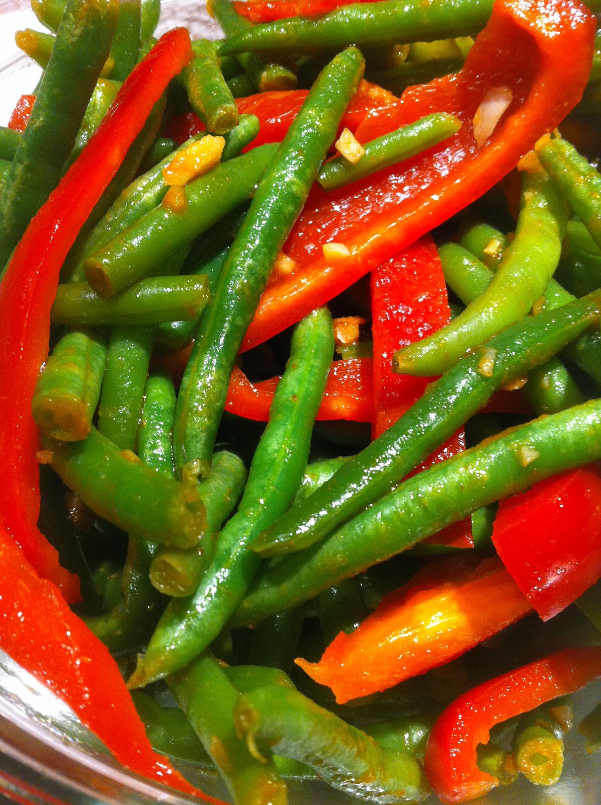 Brooke Bakes Spicy Green Beans and Peppers