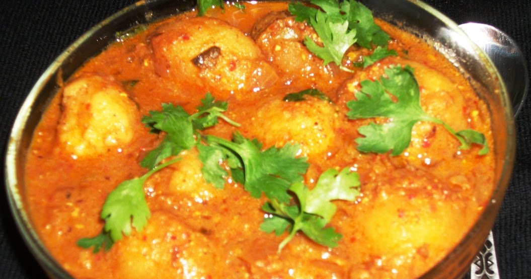 Edible Entertainment Dum Aaloo Baby Potatoes in AlmondYogurt based Gravy