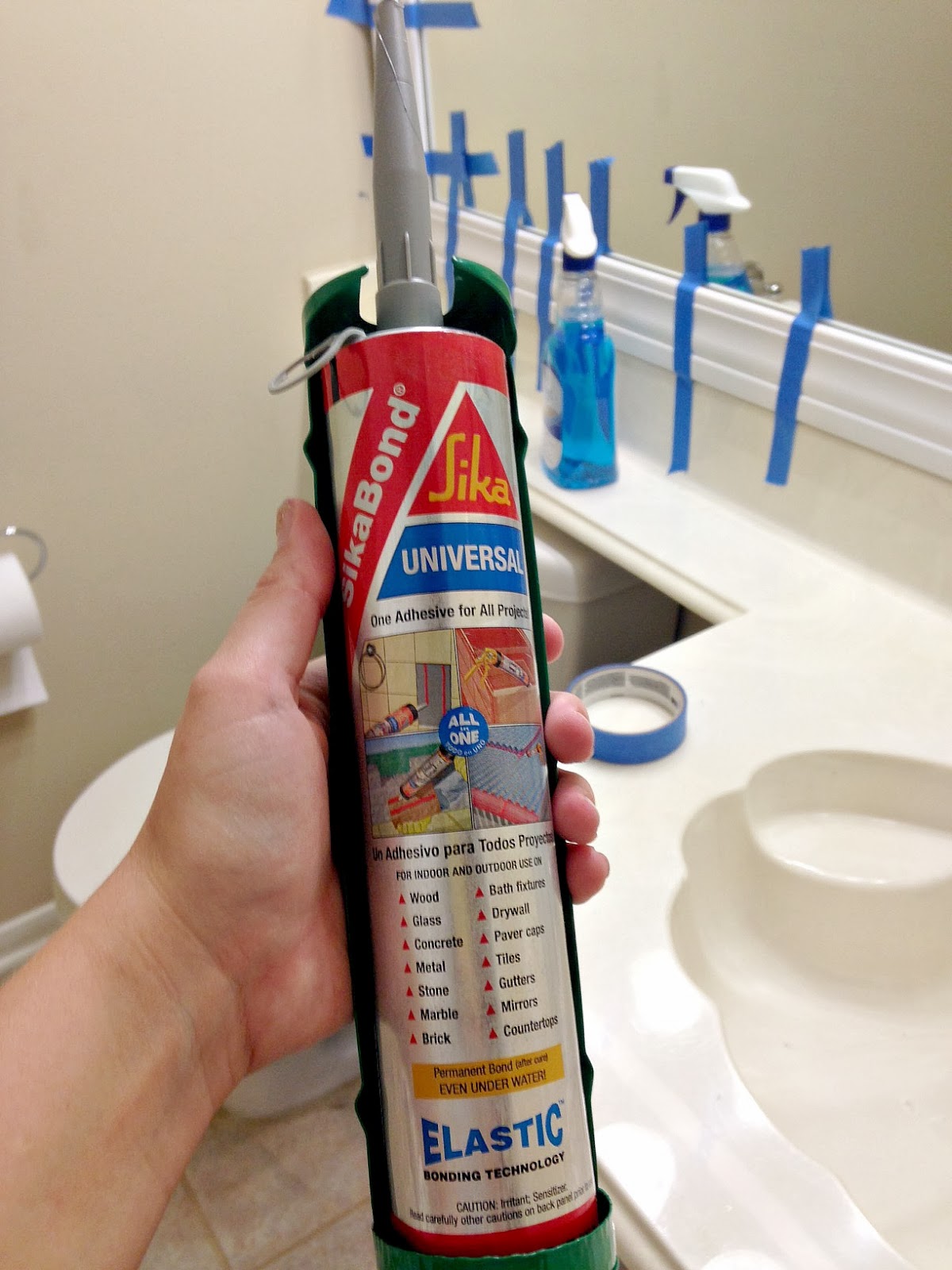 Home on Hidden Oaks Framing the Bathroom Mirror