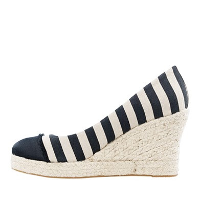 Labels J Crew stripes wedges Labels J Crew stripes wedges