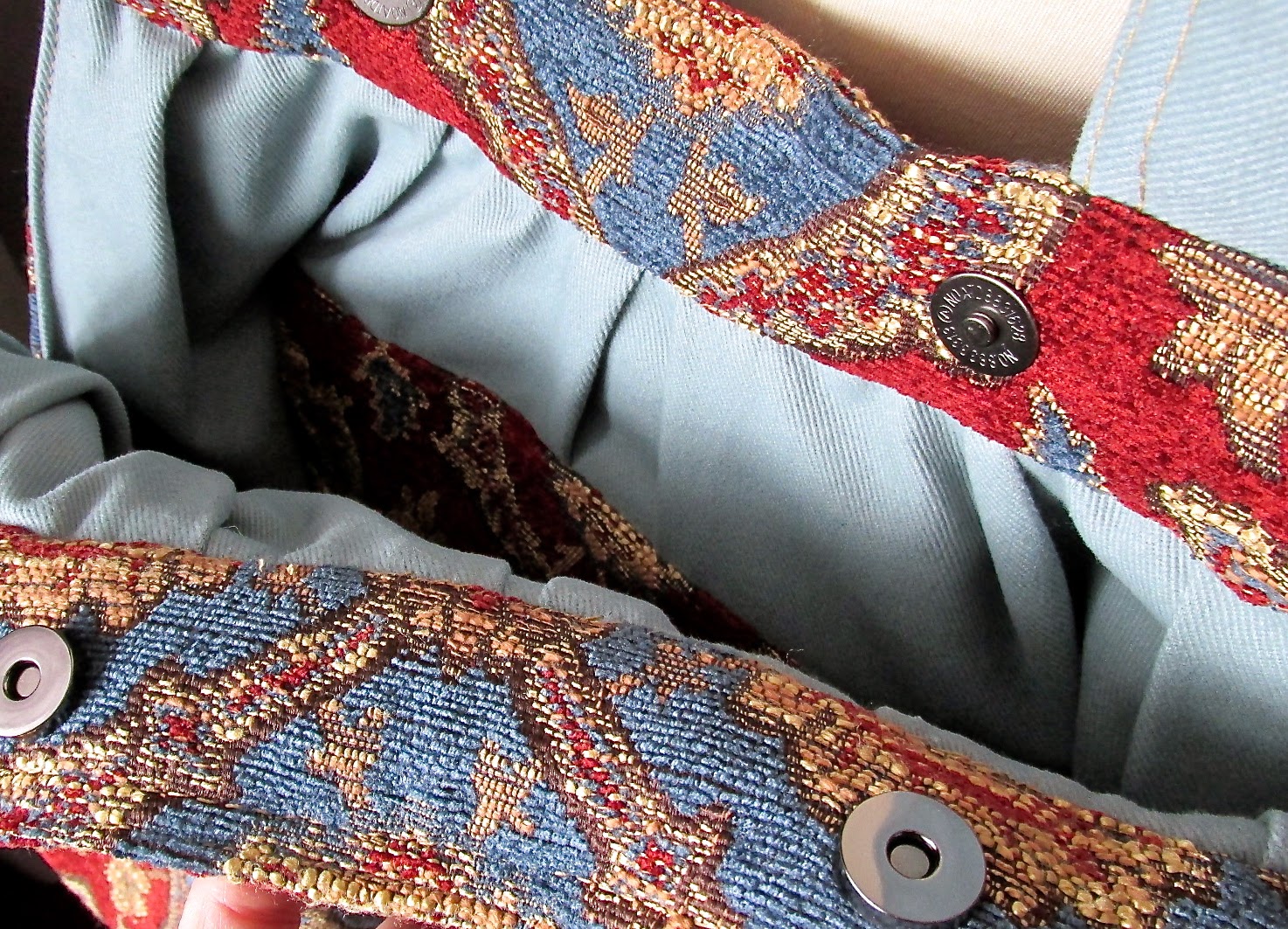 Laboratory of Fashion Oversized Carpet bag, shoulder tote bag, Boho