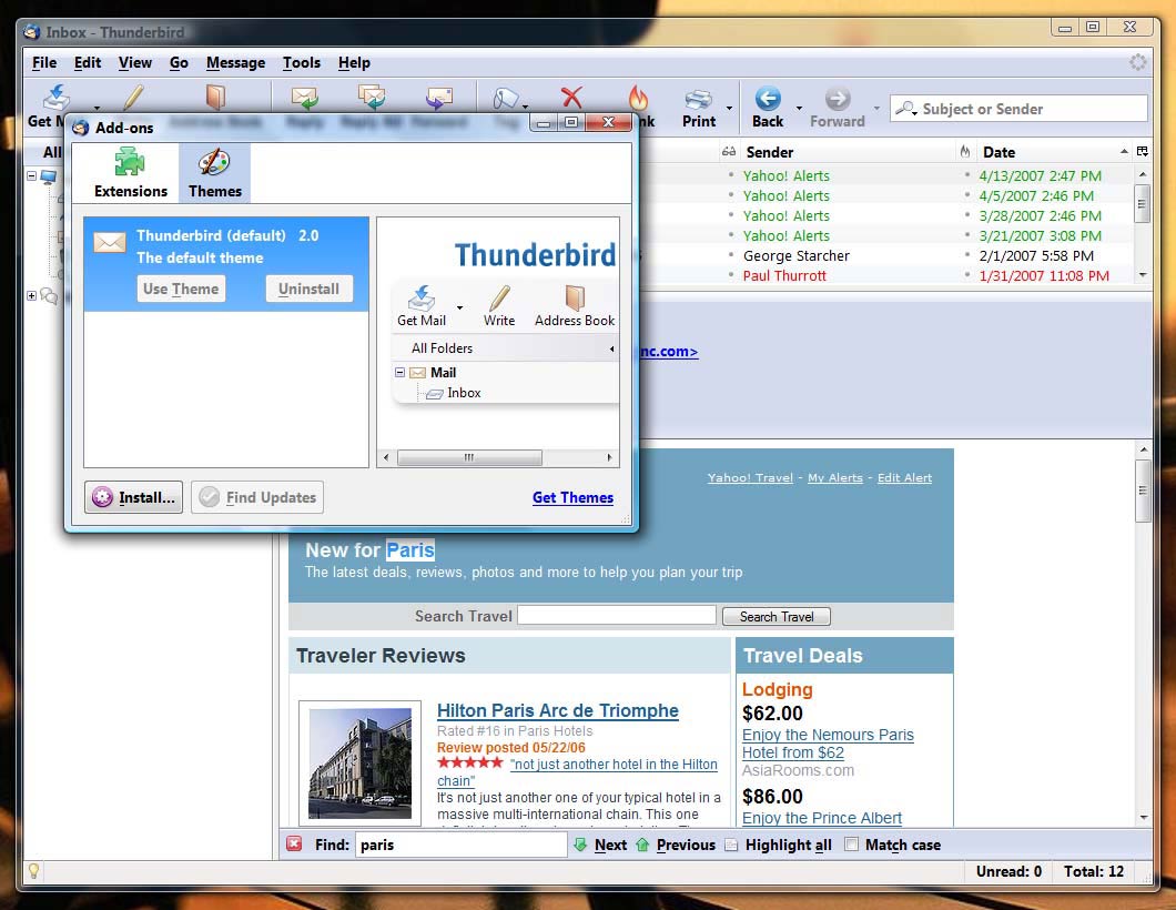 Thunderbird 18.0 Beta 1       Thunderbird-screensh