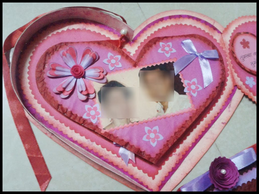 Lina's Handmade Cards Heart shaped box card