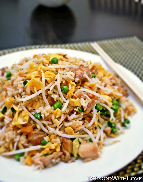 To Food with Love Fried Rice with Salted Fish and Beansprouts