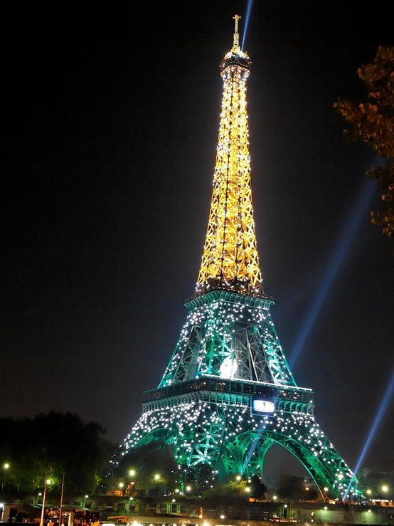 Eiffel Tower Glowing with Light A1 Pictures