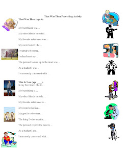 That Was Then, This is Now Prewriting Activity Prewriting Activity