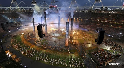 Олимпиадата в Лондон бе тържествено открита със зрелищна церемония на стадион Уембли. 
