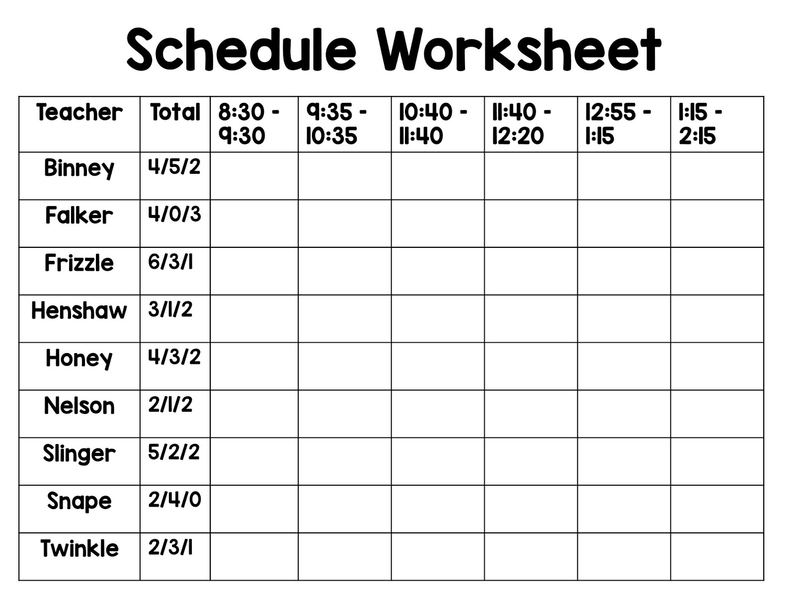 Nmsu Time Block Chart