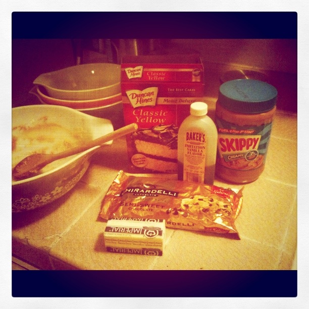 ButtonHook Baking Pretty Peanut Butter, Chocolate, Cake Mix Bars