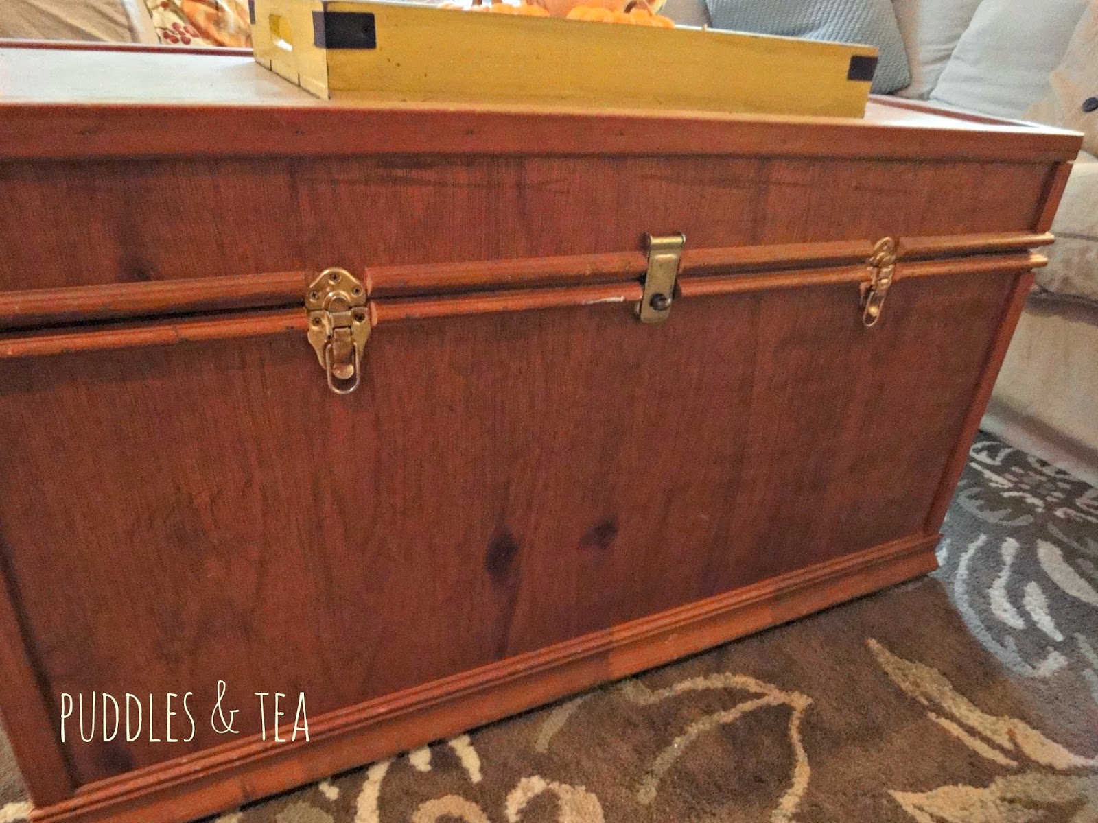 Puddles & Tea: Chalk Painted Wooden Trunk