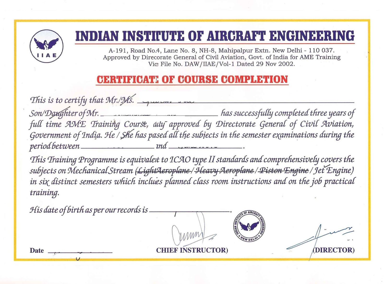 what is a certificate of completion