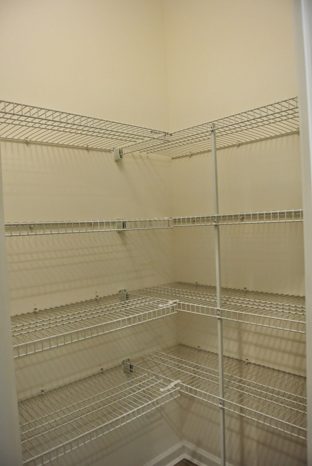 Ryan Homes Florence Model Pantry with Shelves A picture of the pantry shelves