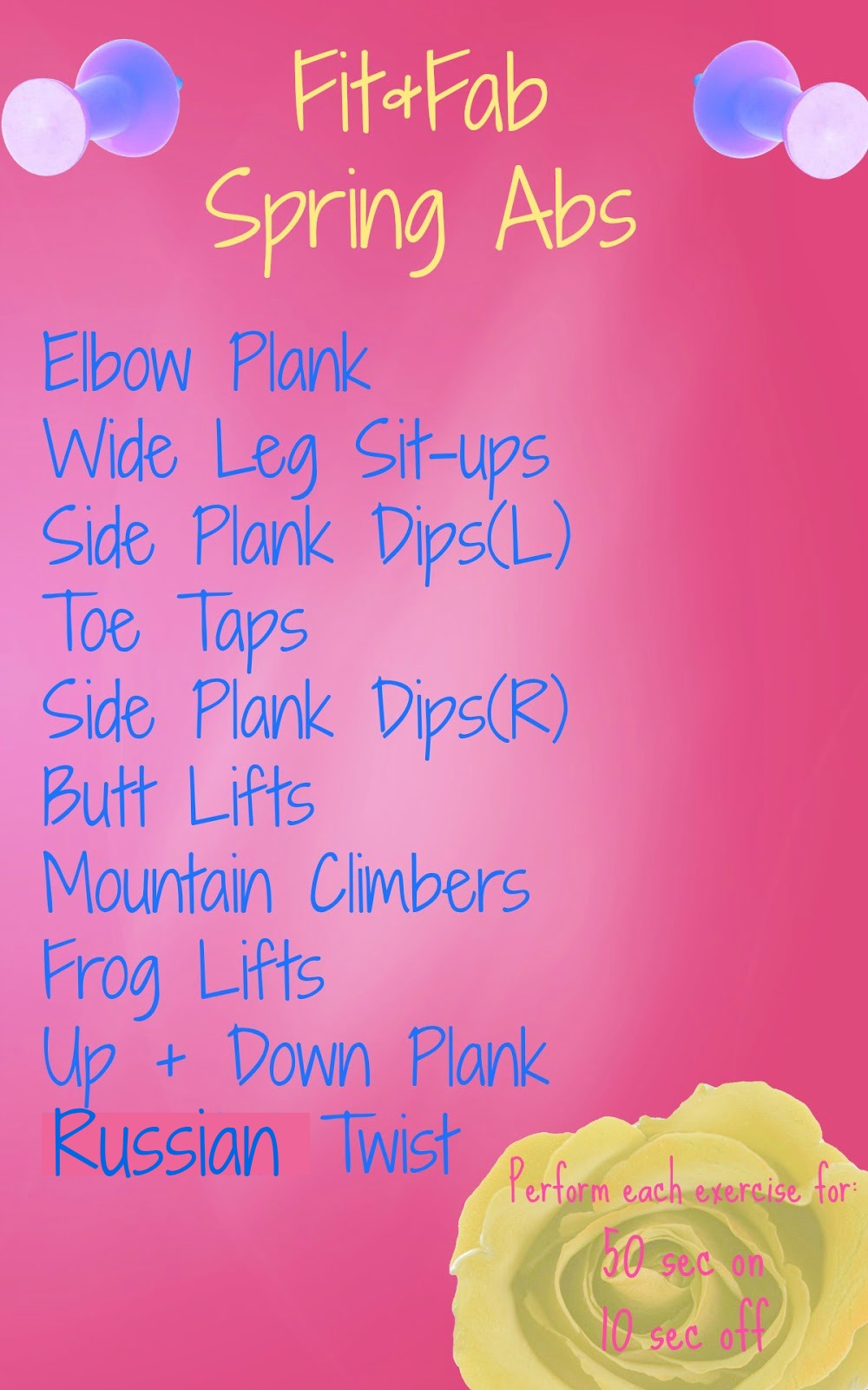 Fit & Fab Spring Abs Workout The Healthy Maven